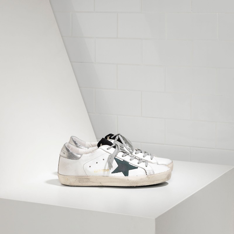 Golden Goose Super Star Sneakers In Leather With Suede Star Men